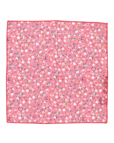 Pochette Costume Fleurs Noire Grise et Rose