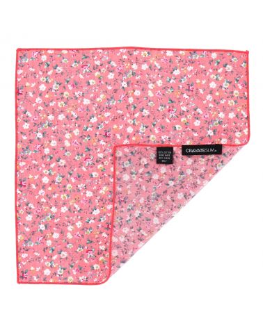 Pochette Costume Fleurs Noire Grise et Rose