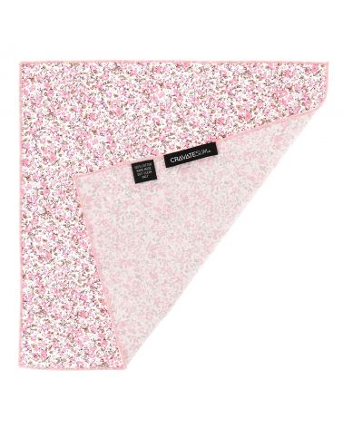 Pochette Costume Fleurs Noire Grise et Rose