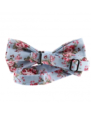 Noeud Papillon Fleurs Bordeaux