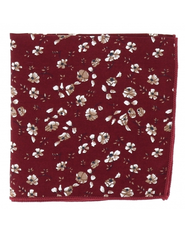 Pochette Costume Fleurs Noire Grise et Rose