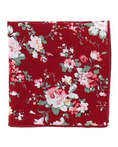 Pochette Costume Fleurs Noire Grise et Rose