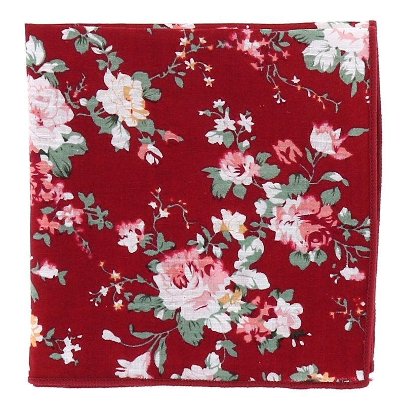 Pochette Costume Fleurs Noire Grise et Rose