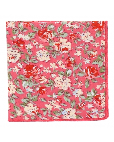 Pochette Costume Fleurs Noire Grise et Rose