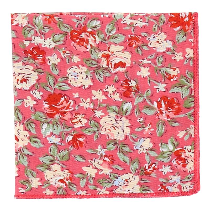 Pochette Costume Fleurs Noire Grise et Rose