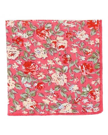 Pochette Costume Fleurs Noire Grise et Rose