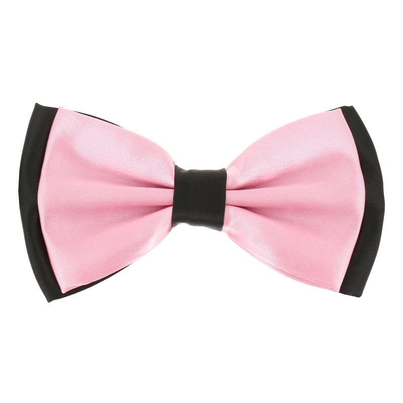 Noeud Papillon Bicolore Rose vieilli et Noir