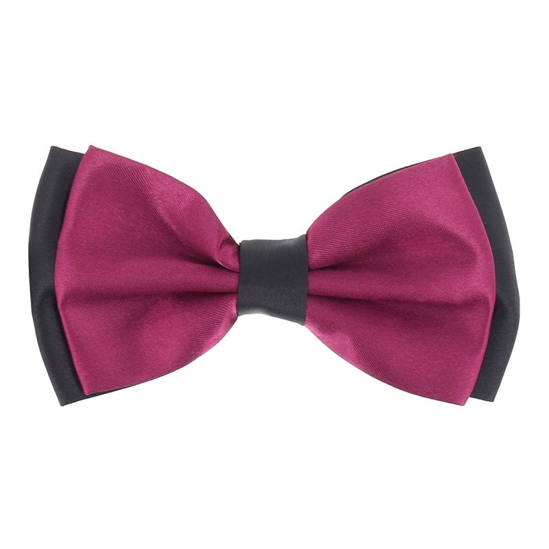 Noeud Papillon Bicolore Rose vieilli et Noir