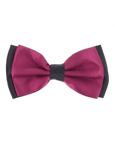 Noeud Papillon Bicolore Rose vieilli et Noir