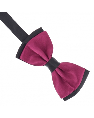 Noeud Papillon Bicolore Rose vieilli et Noir