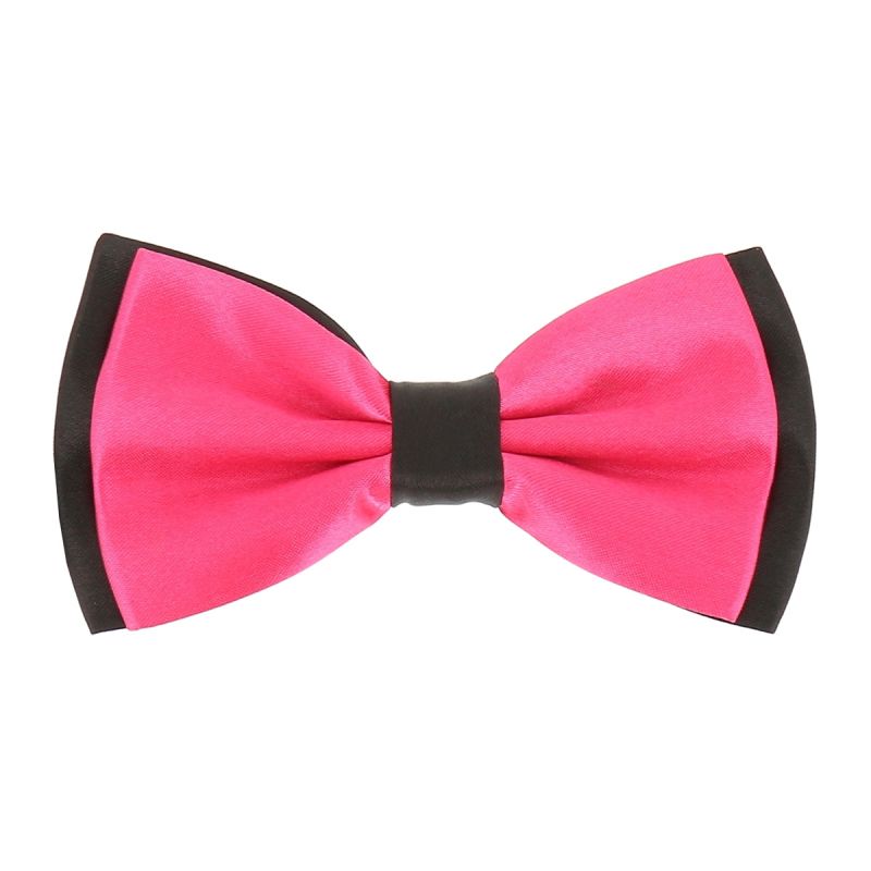 Noeud Papillon Bicolore Rose vieilli et Noir