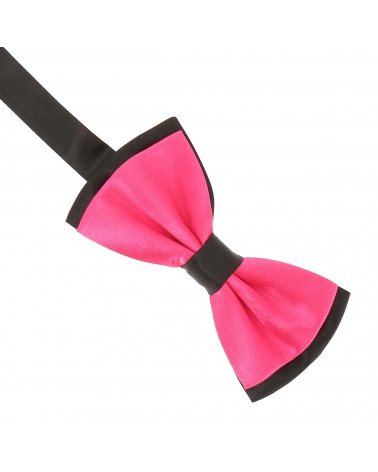 Noeud Papillon Bicolore Rose vieilli et Noir