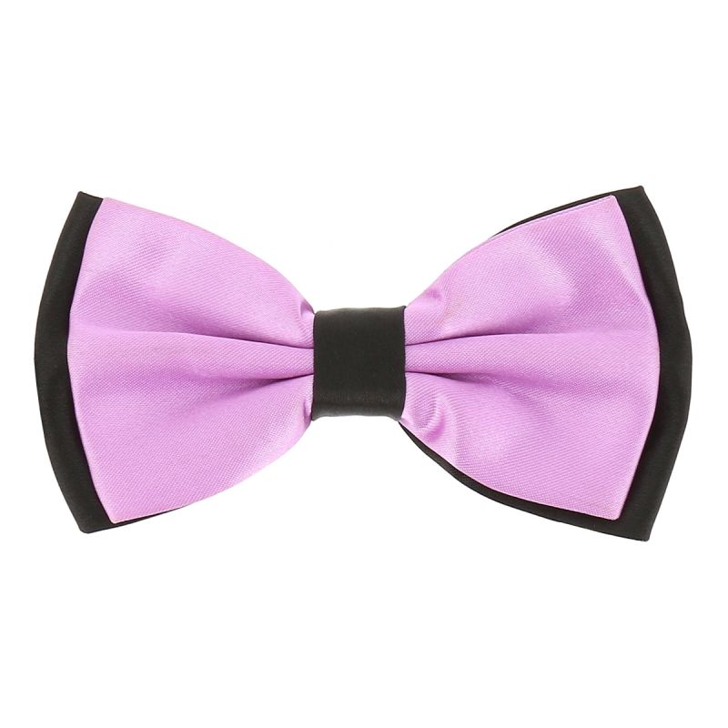 Noeud Papillon Bicolore Rose vieilli et Noir