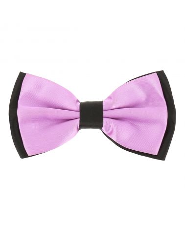 Noeud Papillon Bicolore Rose vieilli et Noir