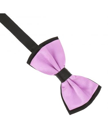 Noeud Papillon Bicolore Rose vieilli et Noir