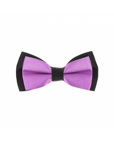 Noeud Papillon Bicolore Rose vieilli et Noir