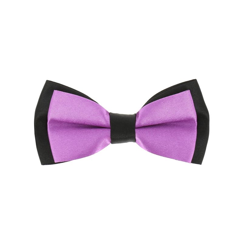 Noeud Papillon Bicolore Rose vieilli et Noir