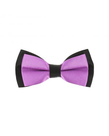 Noeud Papillon Bicolore Rose vieilli et Noir