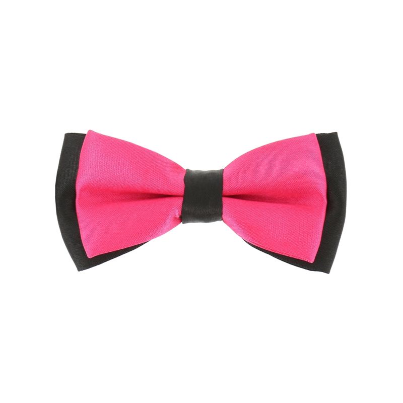 Noeud Papillon Bicolore Rose vieilli et Noir