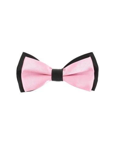 Noeud Papillon Bicolore Rose vieilli et Noir