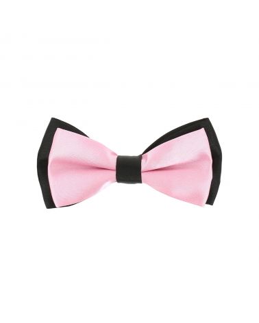 Noeud Papillon Bicolore Rose vieilli et Noir