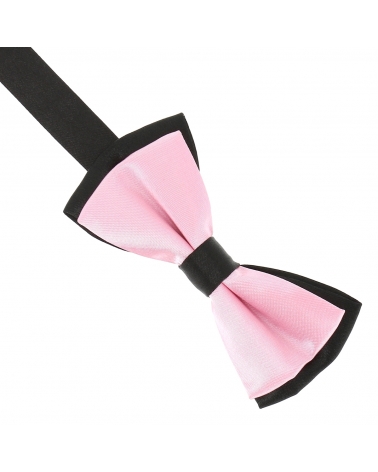 Noeud Papillon Bicolore Rose vieilli et Noir