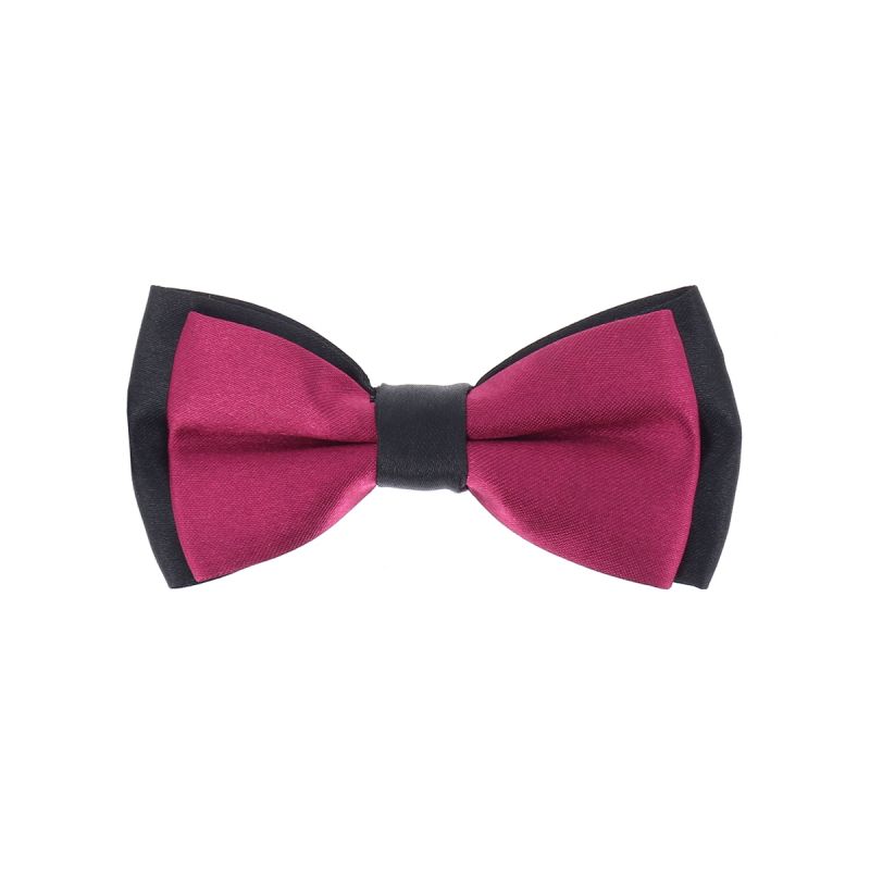 Noeud Papillon Bicolore Rose vieilli et Noir