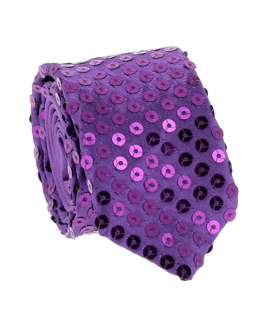 Cravate Paillette Violette