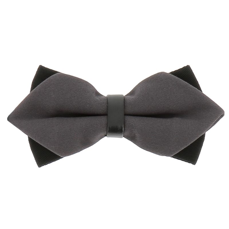 Noeud Papillon Gris anthracite Double