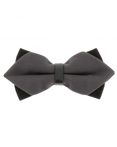 Noeud Papillon Gris anthracite Double