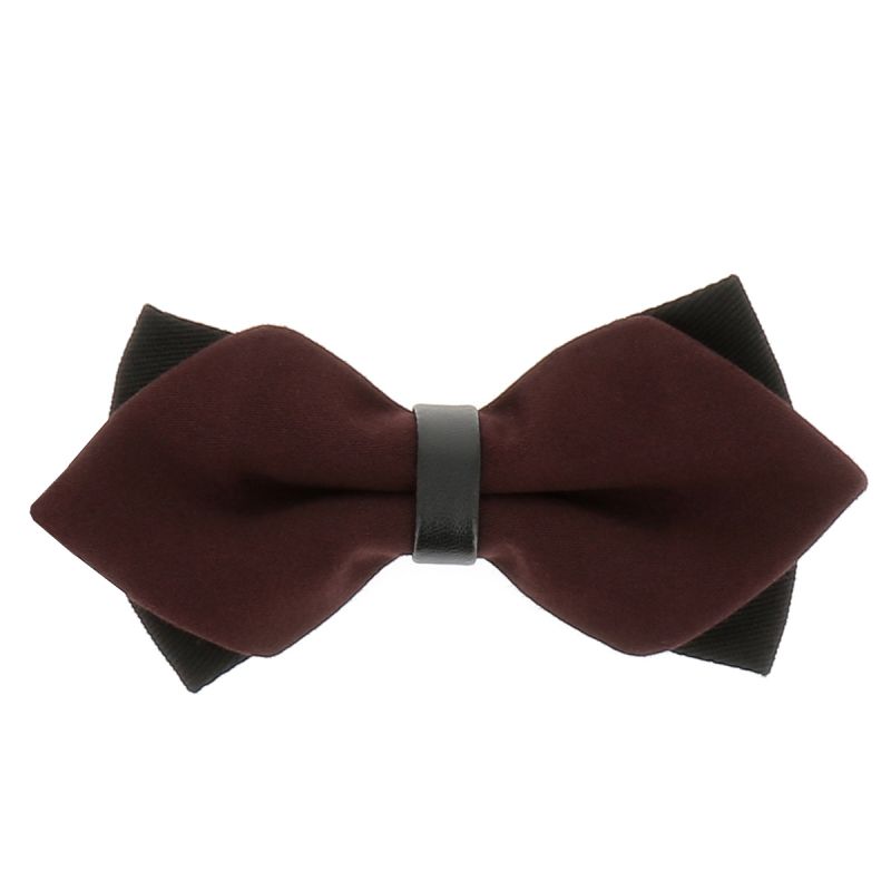 Noeud Papillon Marron Double