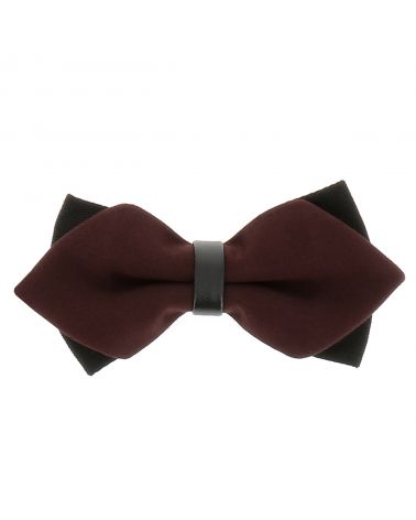 Noeud Papillon Marron Double