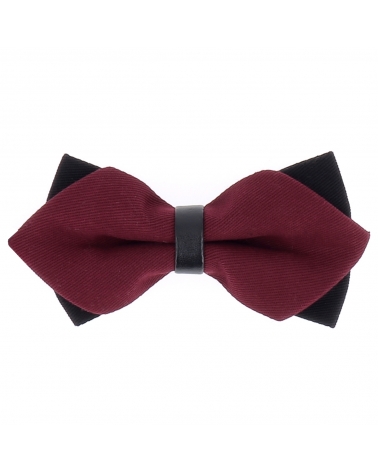 Noeud Papillon Bordeaux Double